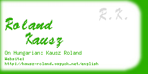 roland kausz business card